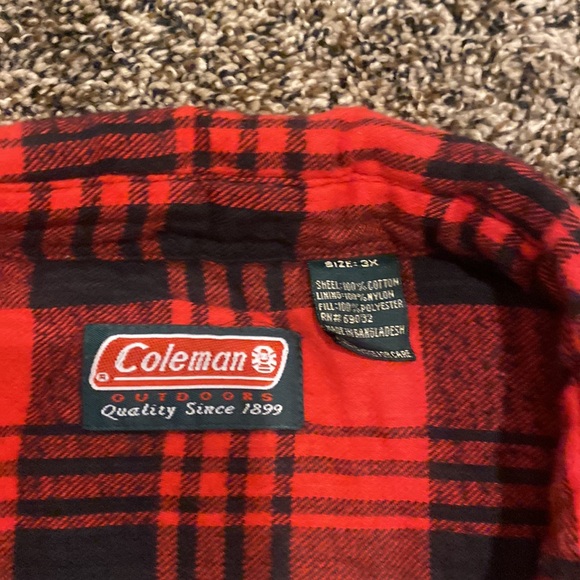 Vintage Coleman red buffalo flannel - Picture 3 of 8